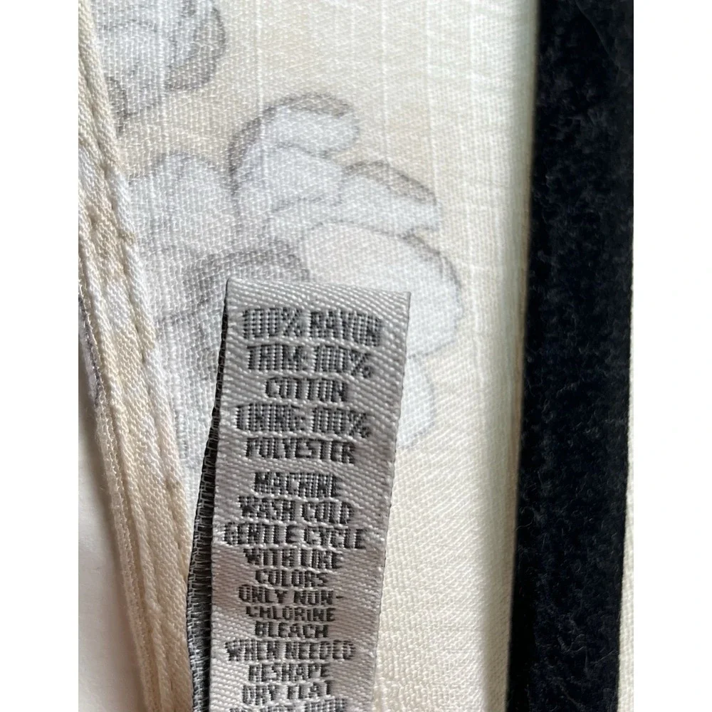 American Rag Cie Long Sleeve Lace Up Bodice Floral Dress in Cream Sz XL - Picture 9 of 11